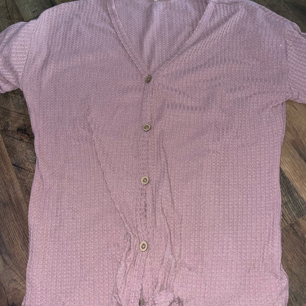 button up formal shirt dusty rose